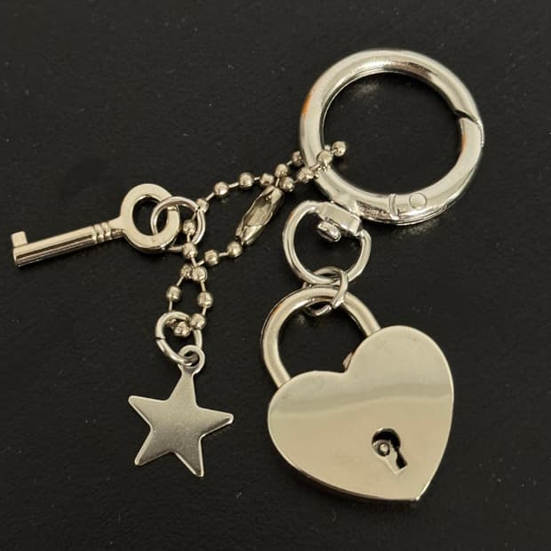 Heart Lock Keyring🩶