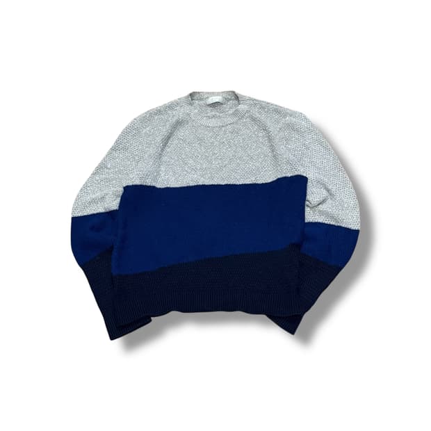 타임 옴므 배색 니트 