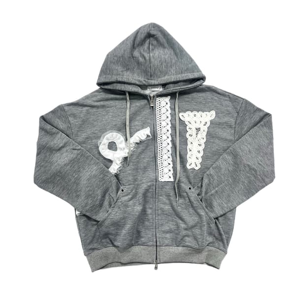 Lace Wave Hoodie Zip-up