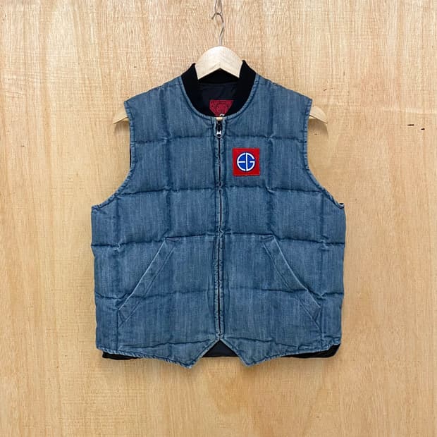 EVISU JAPAN denim padding vest 에비수 재팬 패딩
