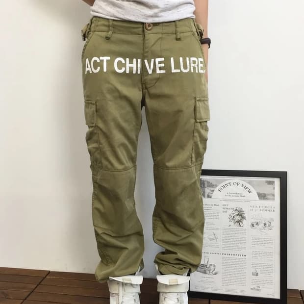 Jpn ACT CHIVE LURE Khaki Cargo Pants