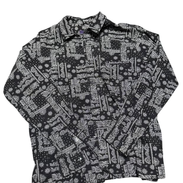 BESlOW 19SS PAISLEY SHIRT BLACK