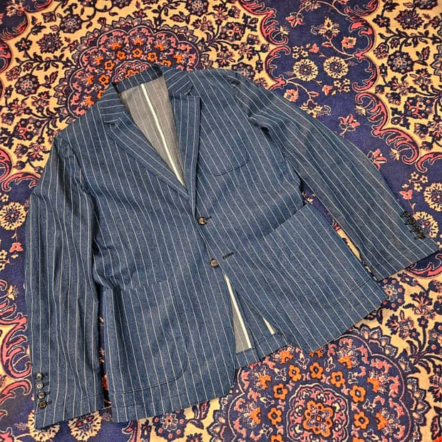 킨록 엔더슨(Kinloch) 린넨 코튼 혼방 투버튼 블레이져 자켓