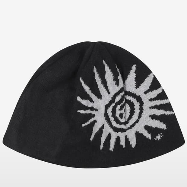 아캄 Sun Jacquard Beanie (Black)