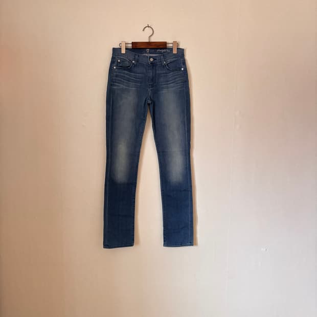 세븐진 27 맨카인드 청바지 슬림 스트레이트 스판 데님 정품 미국 