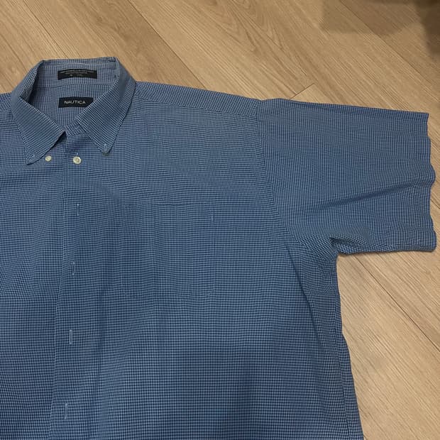노티카 블루 체크 패턴 셔츠 Nautica Shirts (XXL)