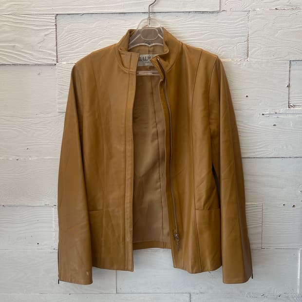 Balmain 레더 자켓