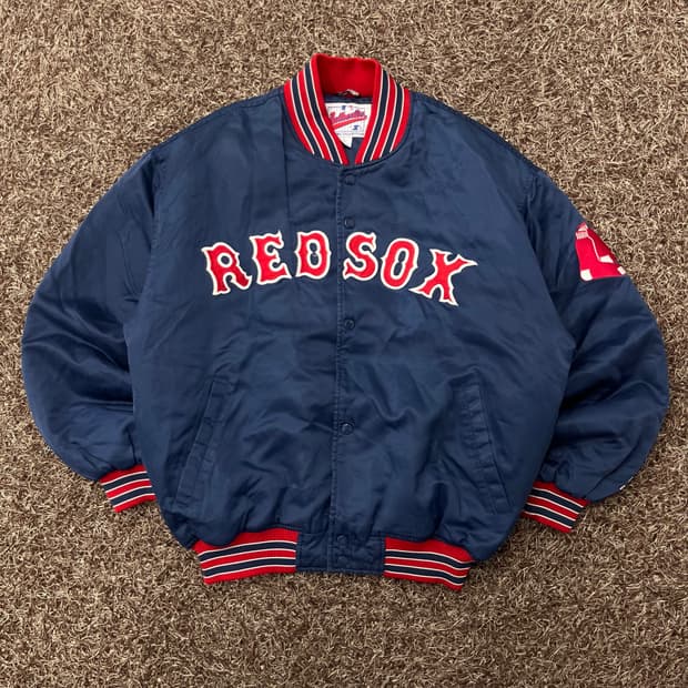 L 스타터 90s 레드삭스 스타디움 점퍼 바시티 자켓
