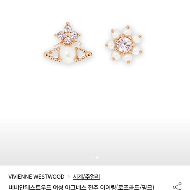 비비안 웨스트우드 귀걸이 정품 새상품/아그네스 진주 귀걸이