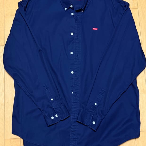 슈프림 스몰박스 로고 셔츠 네이비