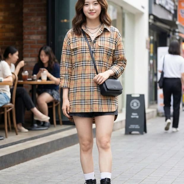 버버리(Burberry) 칠드런 노바체크 셔츠 원피스