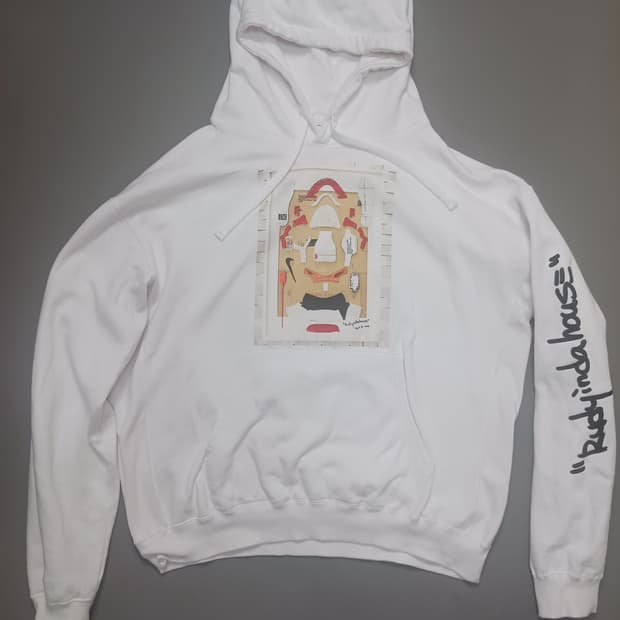 [2XL] 루디인다하우스 조던1 오프화이트 시카고 해체 후드티