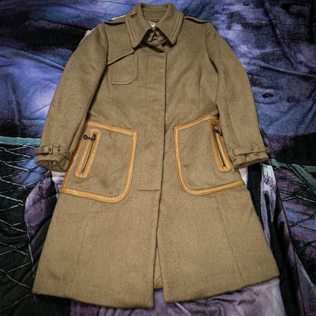 SHARE SPIRIT Wool Trench Coat