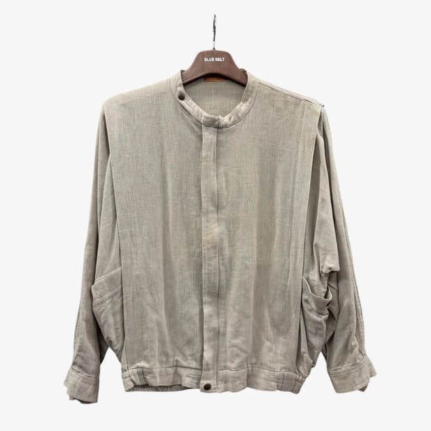 LANCEL 랑셀 스탠드카라 코튼자켓 카라스냅 멀티포켓 디테일 아이보리