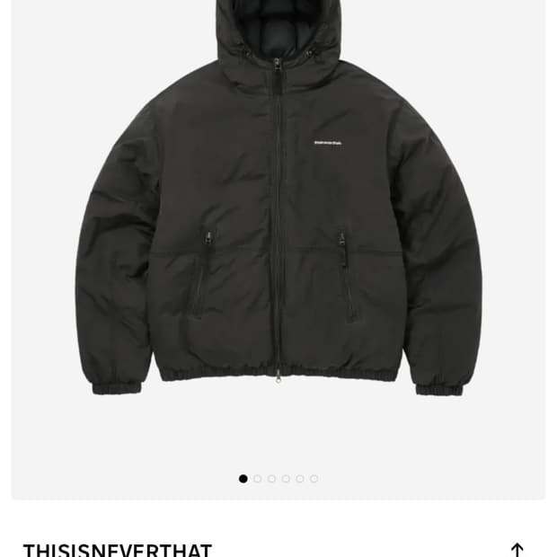 디스이즈네버댓 워시드 다운 푸퍼 블랙  L