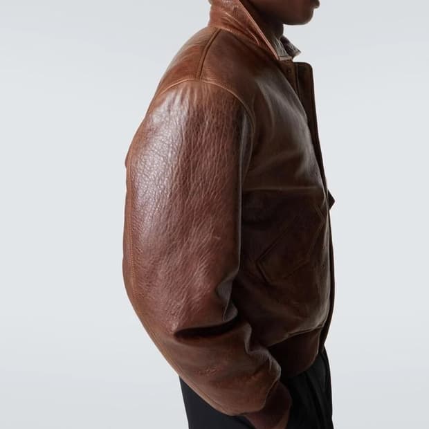 이태리메이드 헤비 램스킨 a-2 리리집업 자켓