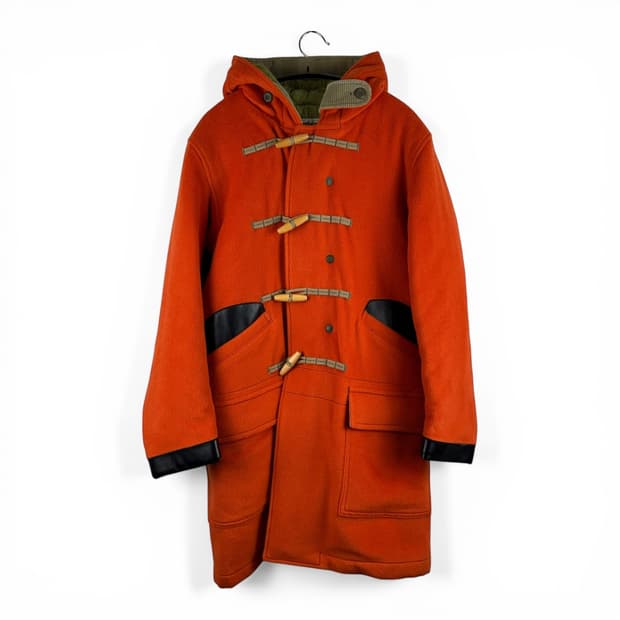 S) 스펙테이터 가죽배색 더플코트 오렌지