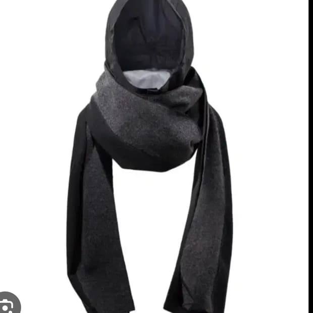 엑슬림 후디드 머플러 블랙