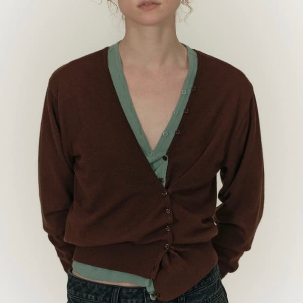 새상품) 솔티페블 투웨이 버튼 가디건