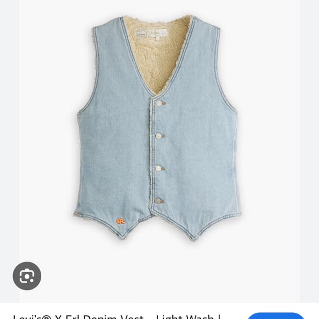 ERL x Levis 셰르파 데님 베스트 XL 이알엘 리바이스 