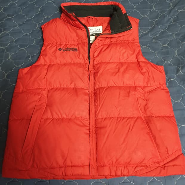 (해외제품) 콜롬비아 우먼 다운 패딩 베스트 조끼 레드 (M)