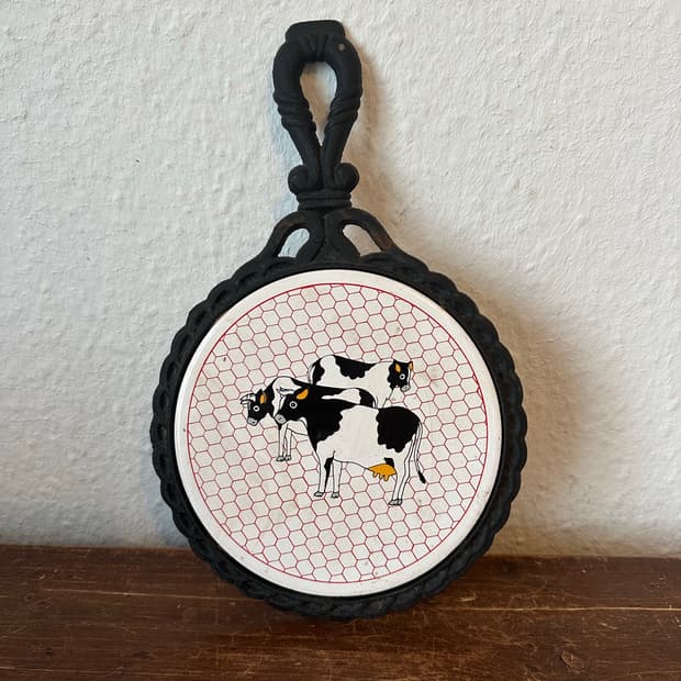 독일)빈티지 주물 젖소벽걸이