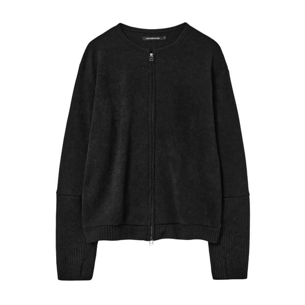 해칭룸 레이어 가디건 애쉬 블랙