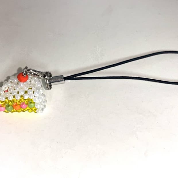 Handmade 비즈 조각케이크 키링