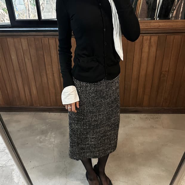 MAXMARA black tweed skirt