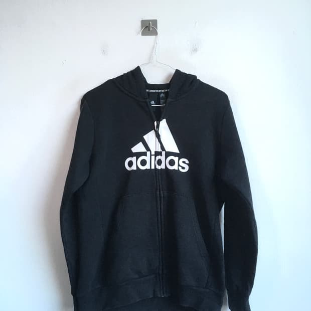 일본빈티지 아디다스 블랙 파이어버드 후드 집업