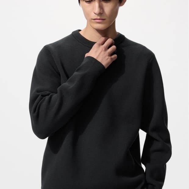 [L] 유니클로 워셔블밀라노립크루넥니트