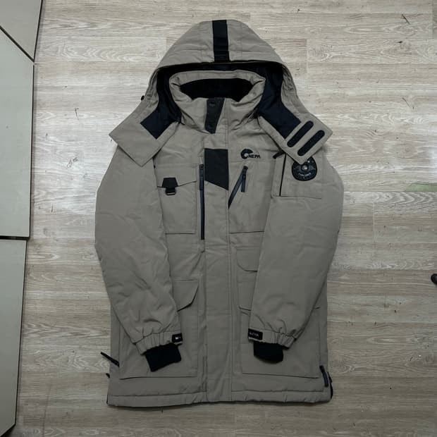 네파 익스플로러 대장급 구스다운 와펜 헤비 패딩 [베이지] XL/105