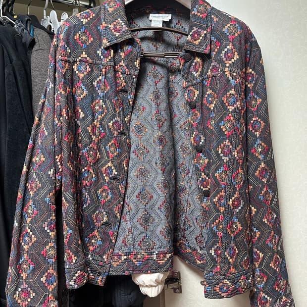 빈티지 자수 자켓