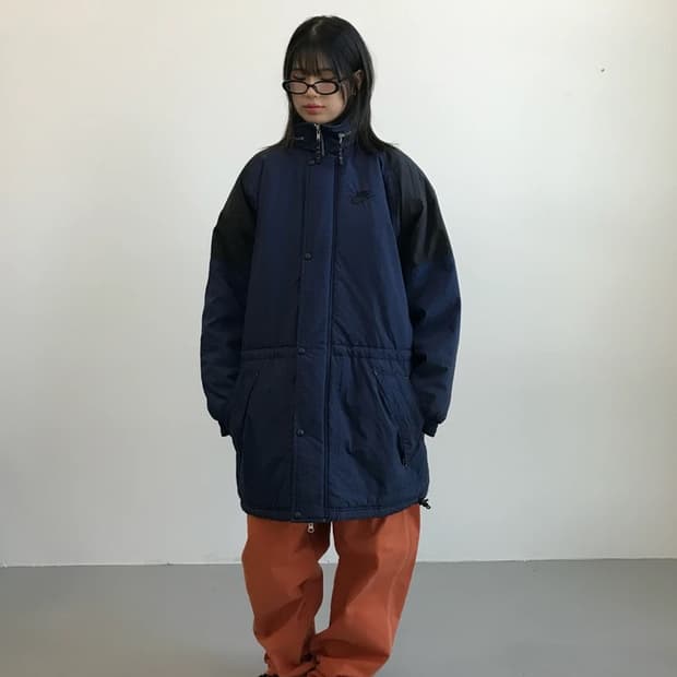 90's Nike Long Padded Parka