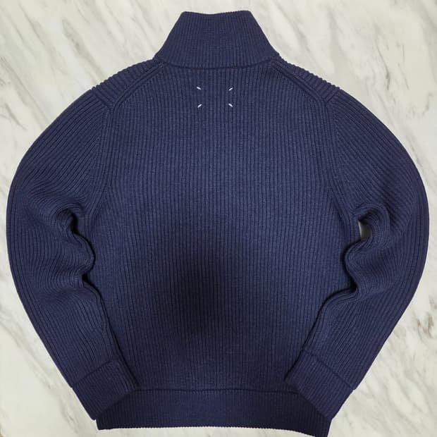 메종마르지엘라 네이비 니트 집업