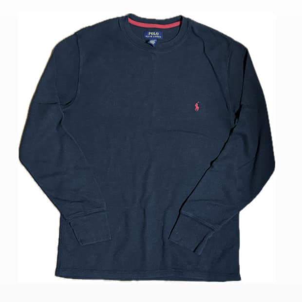 폴로 와플티 검빨 롱슬리브 맨투맨