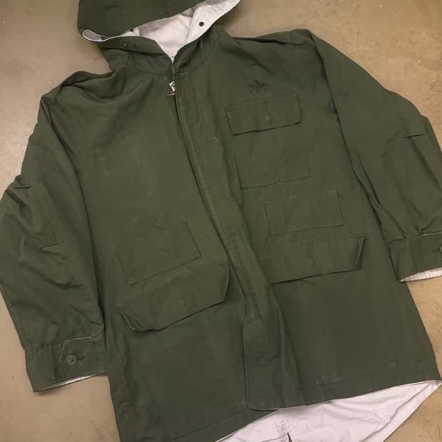 80s 국군 민무늬 피쉬테일 스키파카