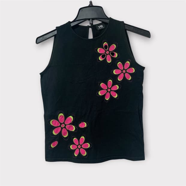 모리걸하구미 빈티지 꽃무늬 민소매 슬리브