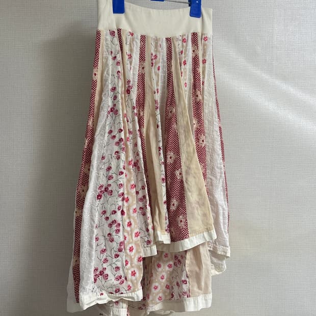 crew 크루빈티지 아오이유우 모리 페어리 패치 롱스커트