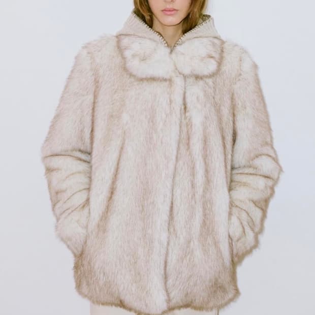 시눈 퍼자켓 아이보리