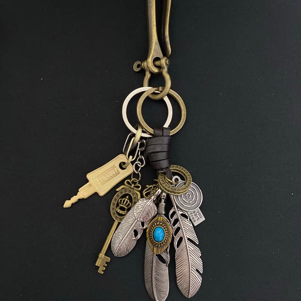 에스닉 깃털 키링