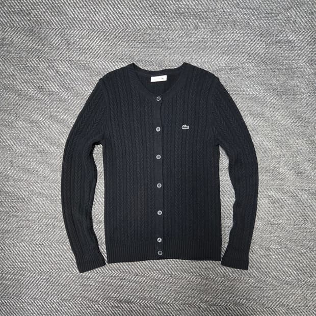 라코스테 케이블 라운드 가디건 모100%가디건