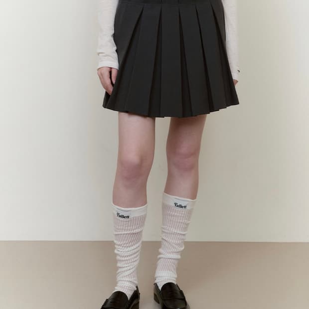 팔렛 플리츠스커트 그레이