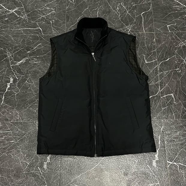 M(L) 입생로랑 빅로고 구스다운 패딩 베스트