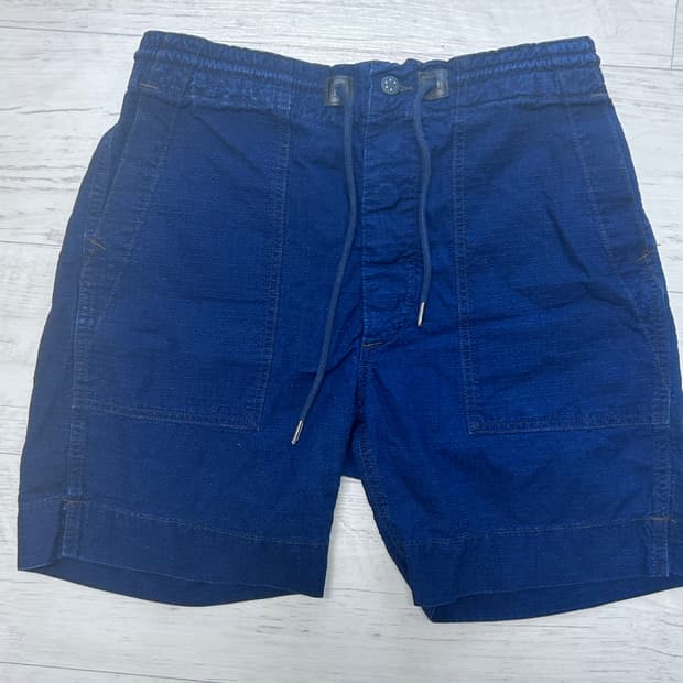 RRL 인디고 립스탑 필드 쇼츠 S