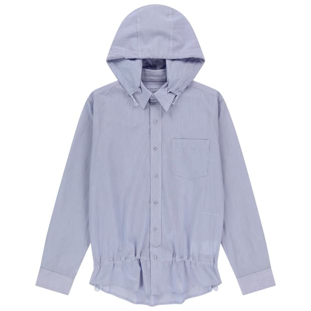 (2) 산산기어 스트라이프 후드 셔츠 블루 hood shirts