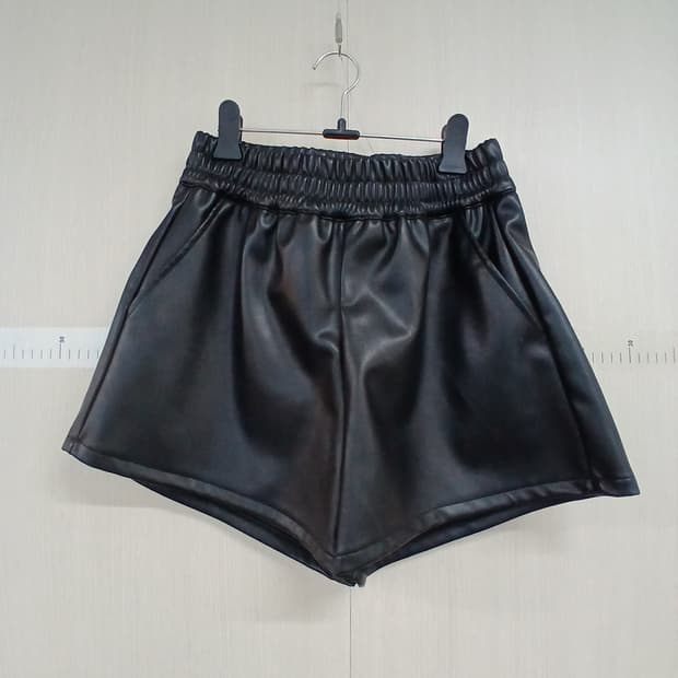 레더 반바지 블랙 여성용