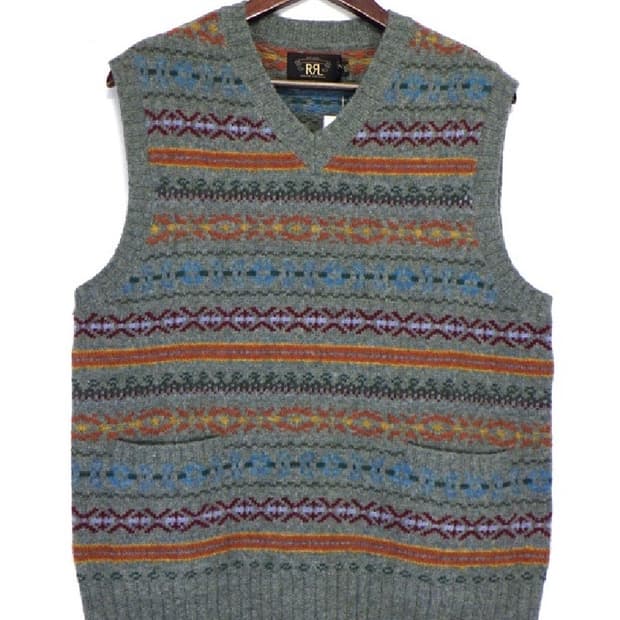 RRL 페어 아일 울 블렌드 스웨터 베스트