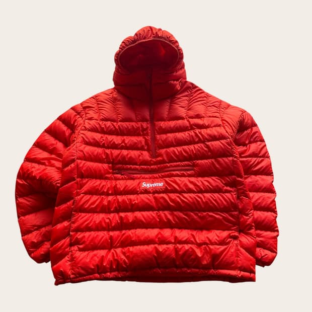 슈프림 마이크로 다운 풀오버 다크오렌지 24fw