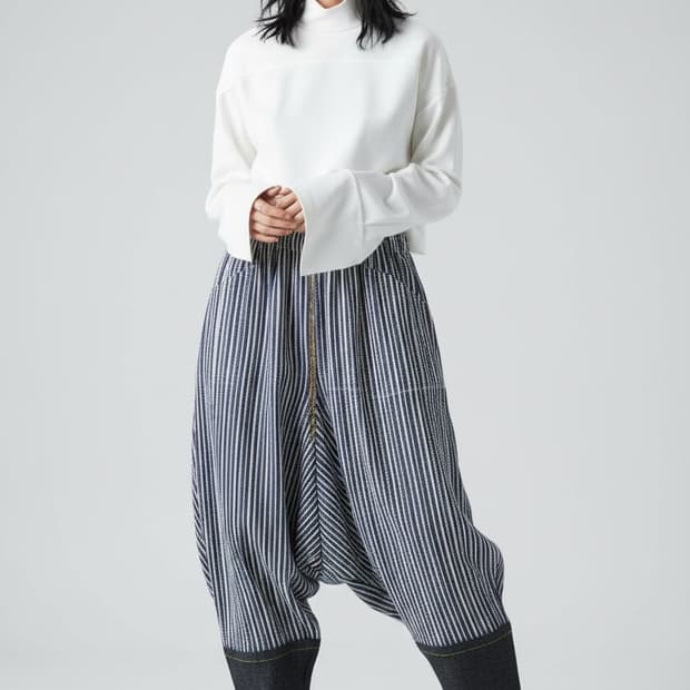 이세이미야케 플리츠 데님 조거팬츠
